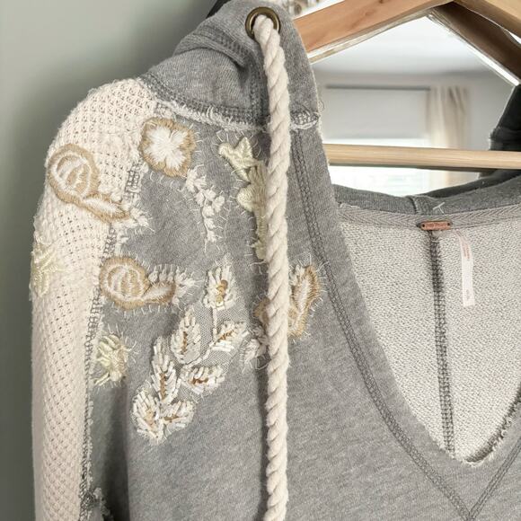 Free People Varsity Embellished Pullover Hoodie - Picture 3 of 8